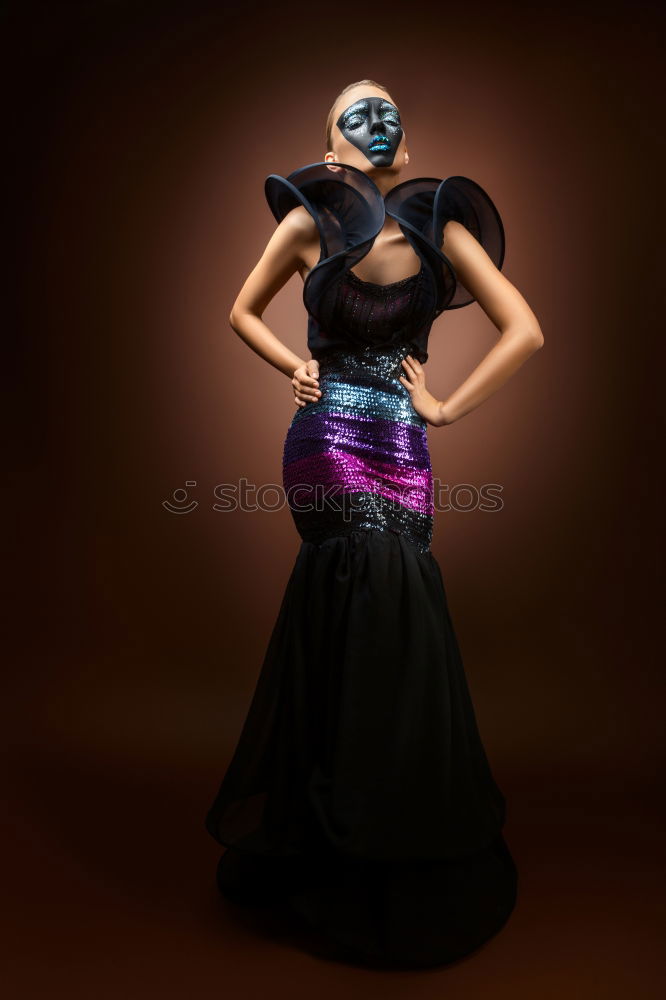 Similar – Image, Stock Photo Portrait of a woman with green dress