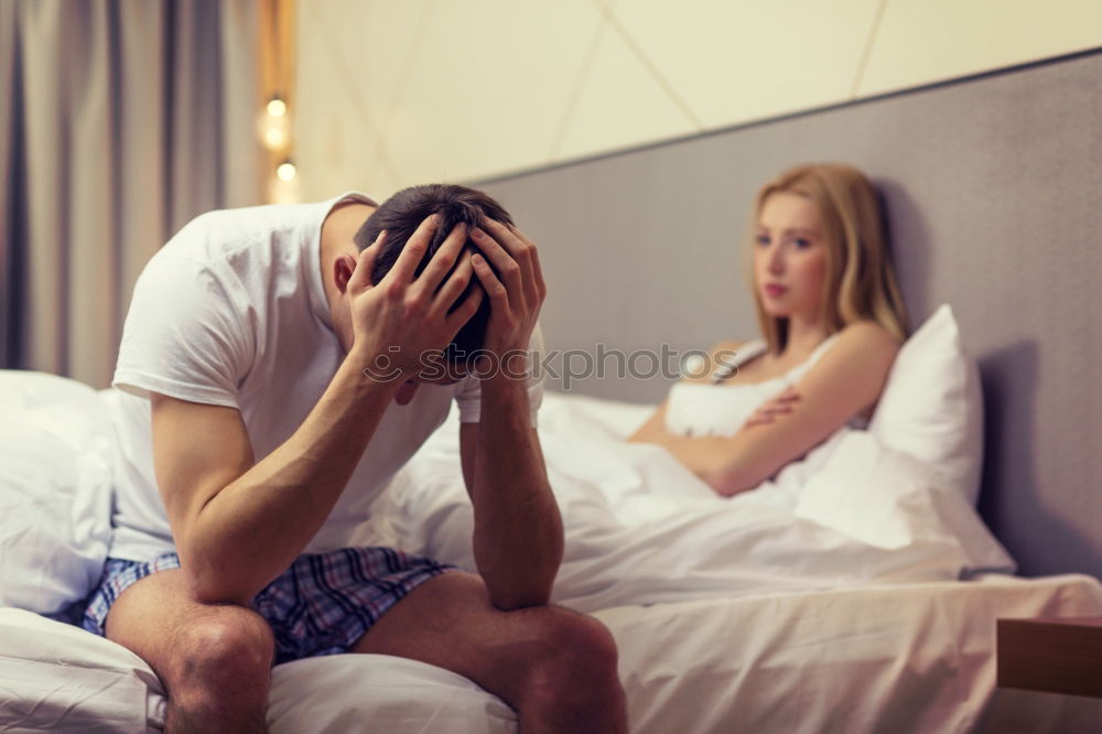 Similar – Image, Stock Photo Young couple. Man massaging a woman