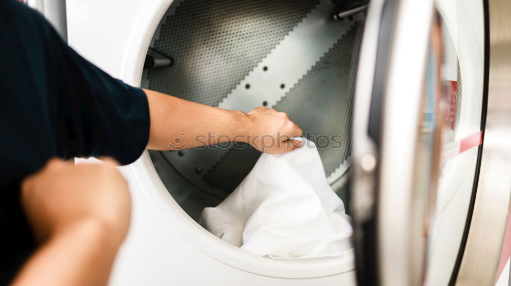 Similar – Image, Stock Photo Laundromat Girl Linearity