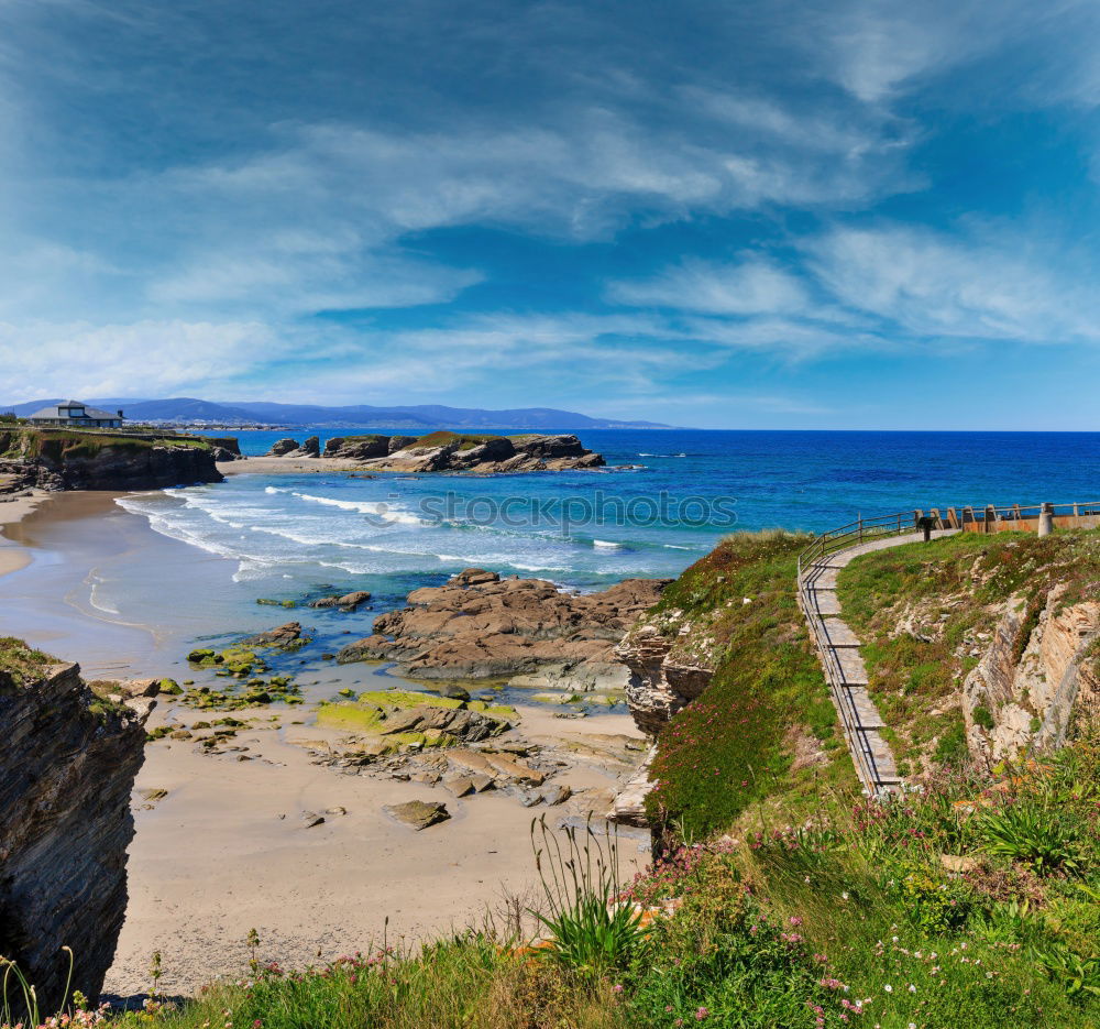 Similar – Image, Stock Photo Clachtoll Beach and campsite in Scotland