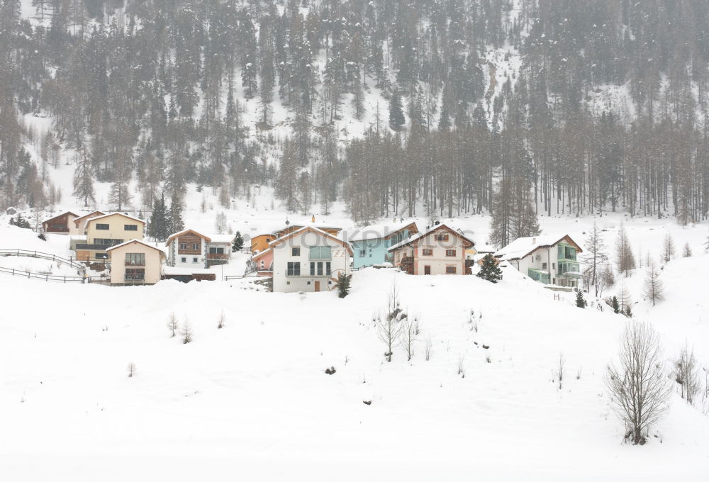 Similar – Image, Stock Photo Alpine village on a snowing day