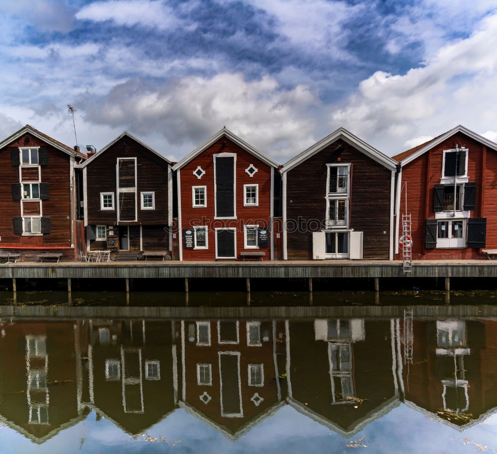 Similar – Image, Stock Photo the city in the river.