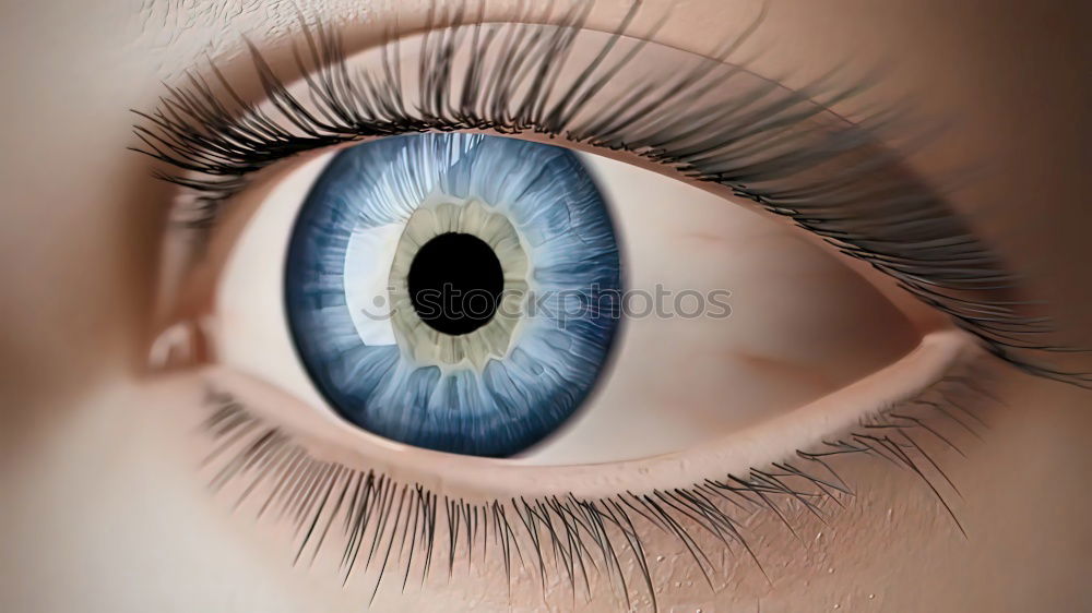 Image, Stock Photo Macro of a woman’s blue eye