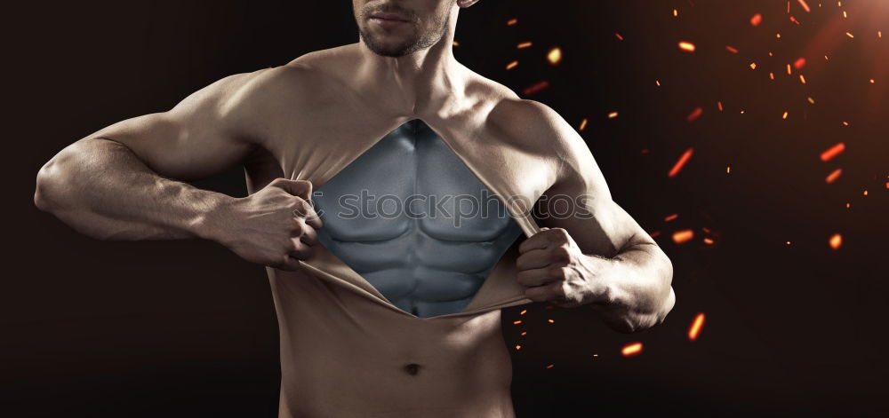 Similar – The sexy man shows off his strong muscles.