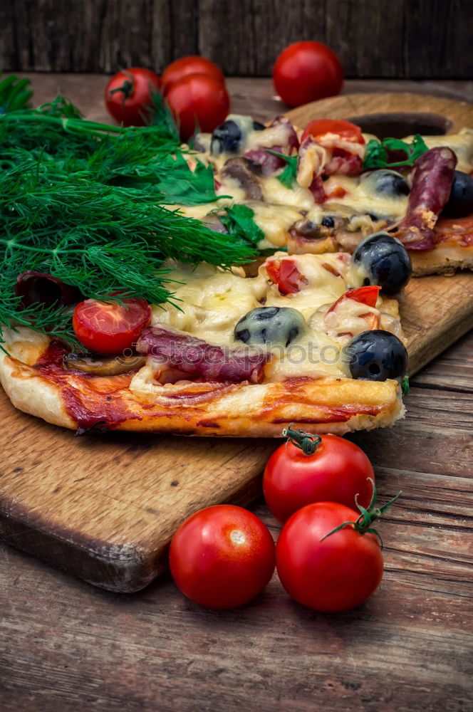 Similar – Image, Stock Photo Arrangement of ingredients and pizza