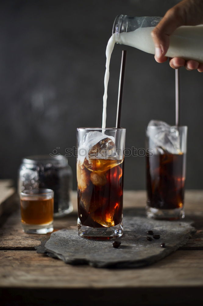 Cold espresso coffee glass