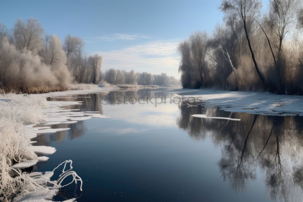 Similar – Riverbank Nature Landscape