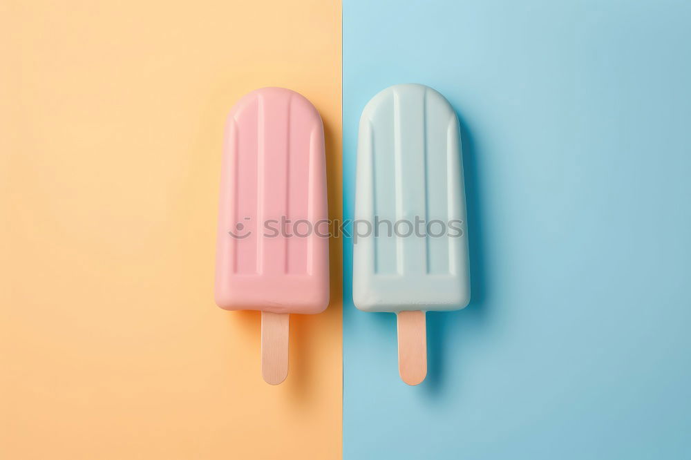 Similar – Image, Stock Photo Lemon and strawberry popsicle