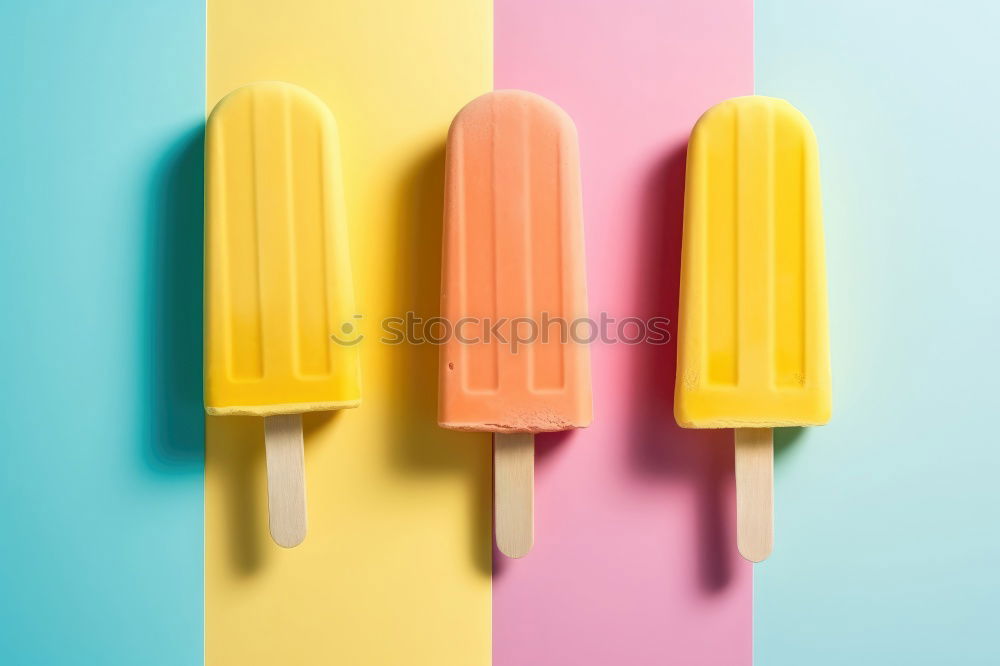 Similar – Image, Stock Photo Lemon and strawberry popsicle