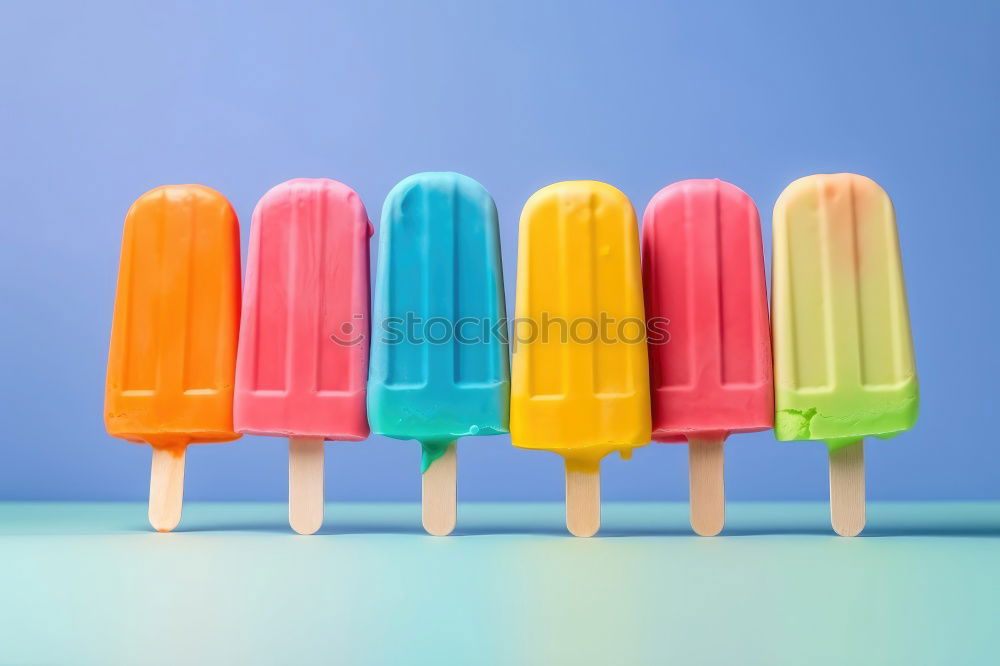 Similar – Image, Stock Photo Lemon and strawberry popsicle