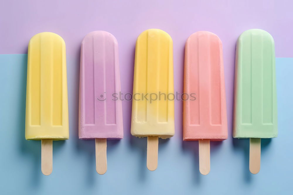 Similar – Image, Stock Photo Lemon and strawberry popsicle
