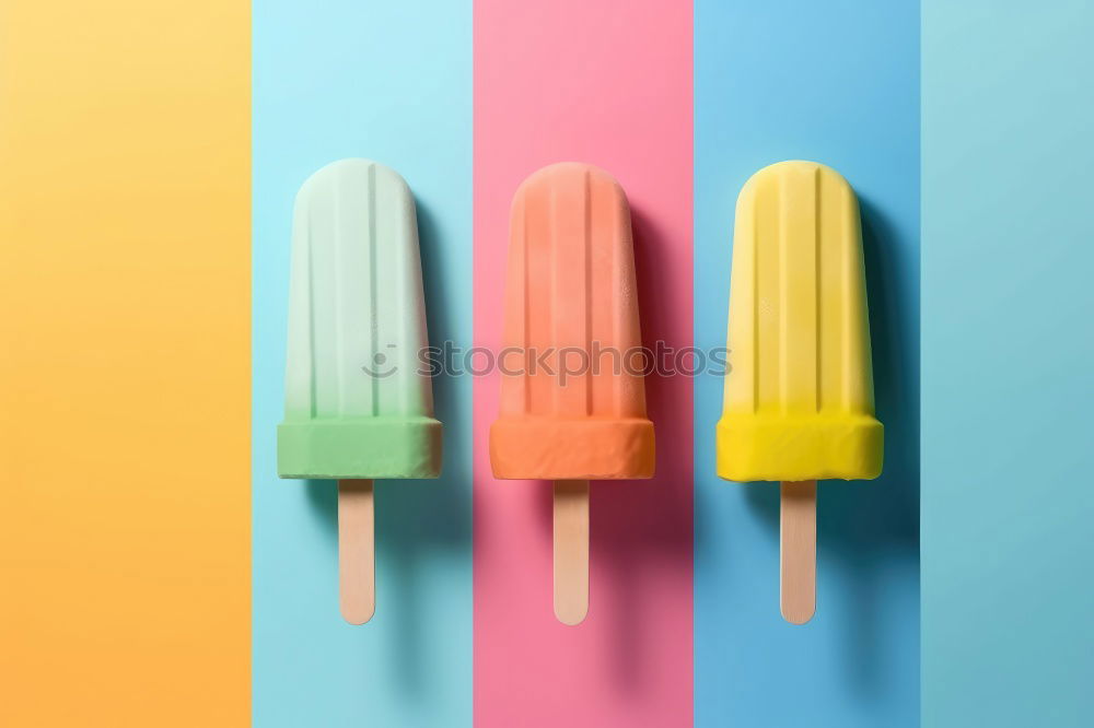 Similar – Image, Stock Photo Lemon and strawberry popsicle