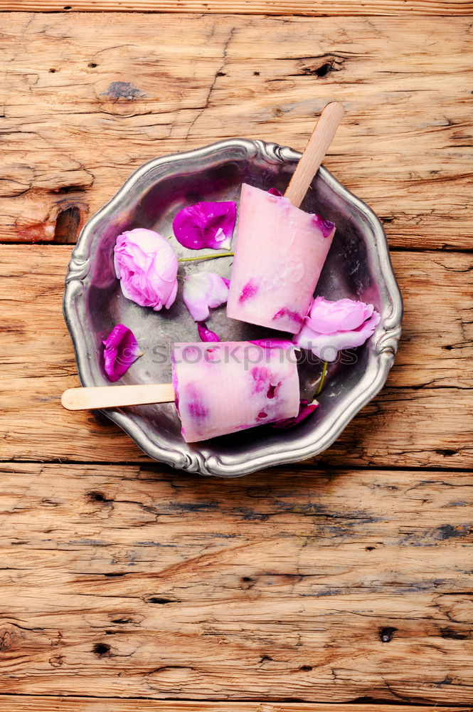 Image, Stock Photo Ice-cream with taste of a tea rose