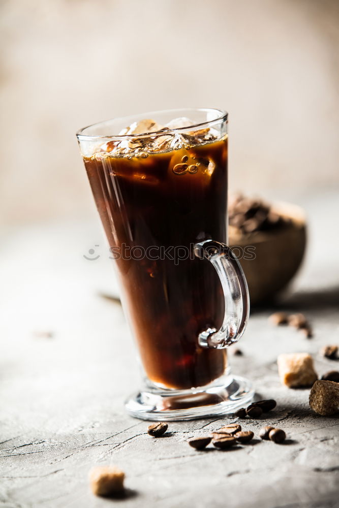 Cold espresso coffee glass