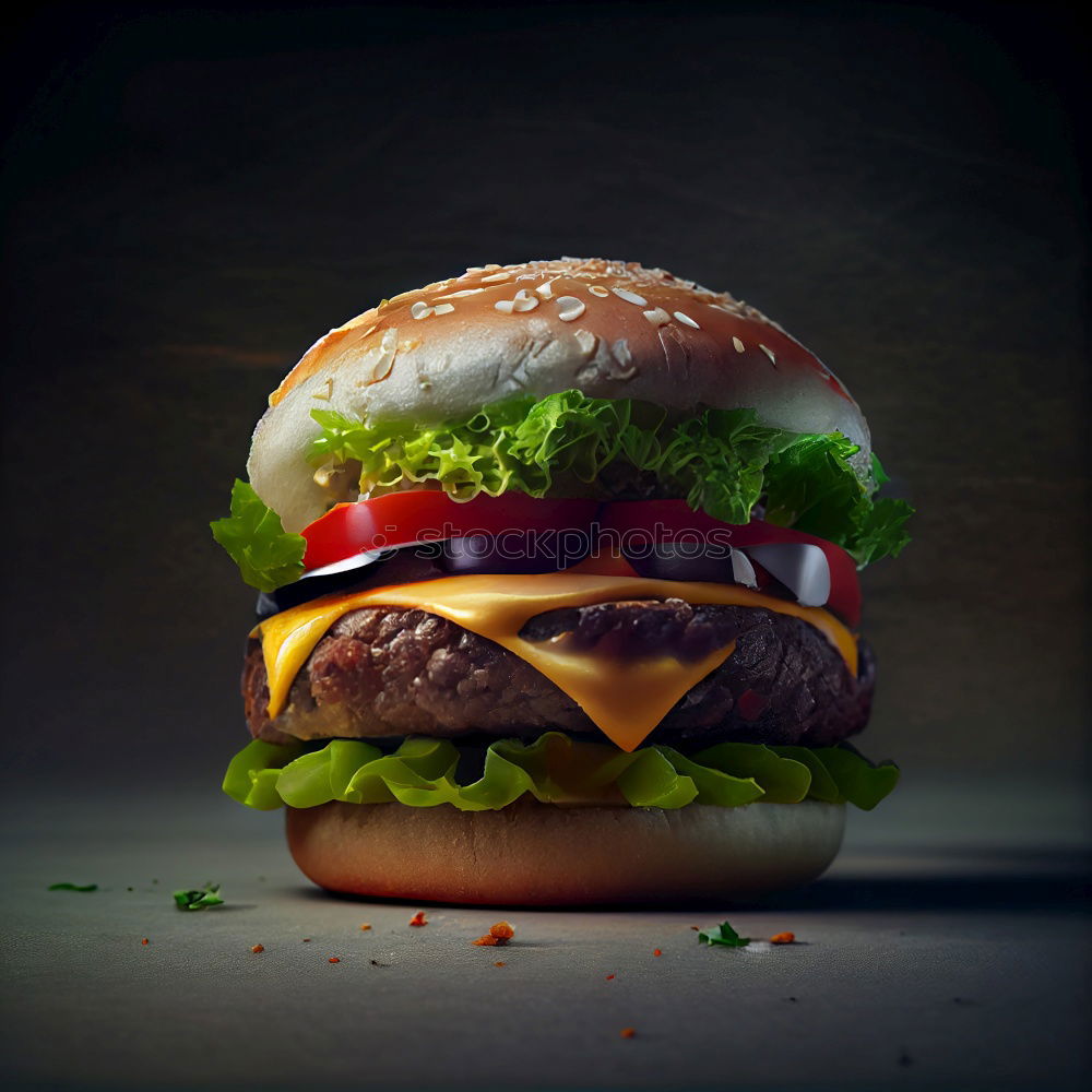 Similar – Image, Stock Photo Burger II Food Vegetable