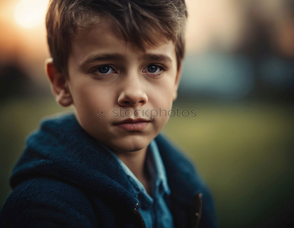 Similar – Schoolboy in the garden