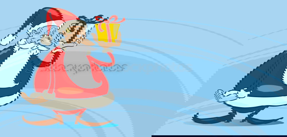 Similar – Image, Stock Photo Christmas hat and wobbly eyes on blue background