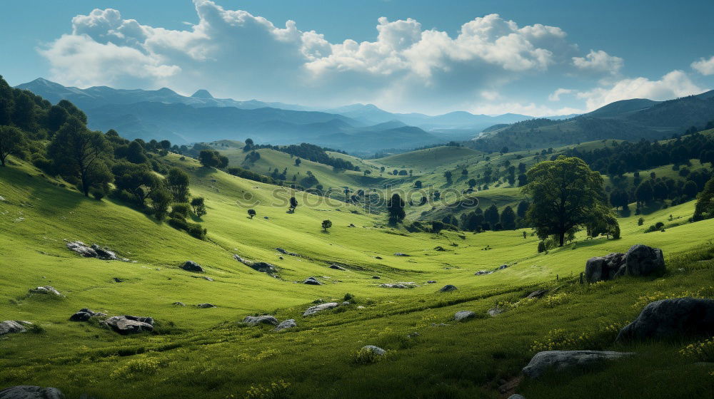 Similar – Bergkulisse Wohlgefühl