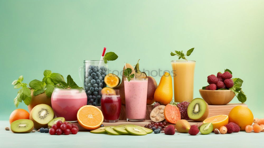 Similar – Colourful smoothies or juices in bottles with fresh ingredients