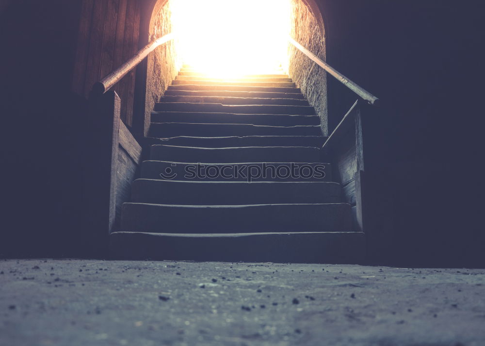 Similar – wooden stairs in the shadow