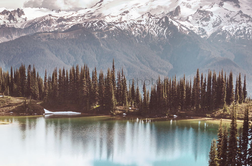 Similar – Image, Stock Photo Glacial lake in snowy mountains