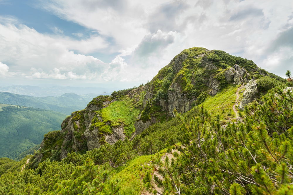 Similar – Via ferrata over the sea of clouds, the Alps