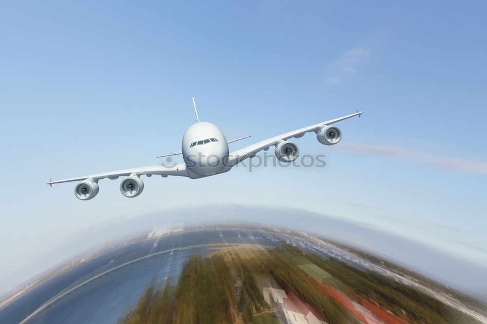 Image, Stock Photo 747 Airplane