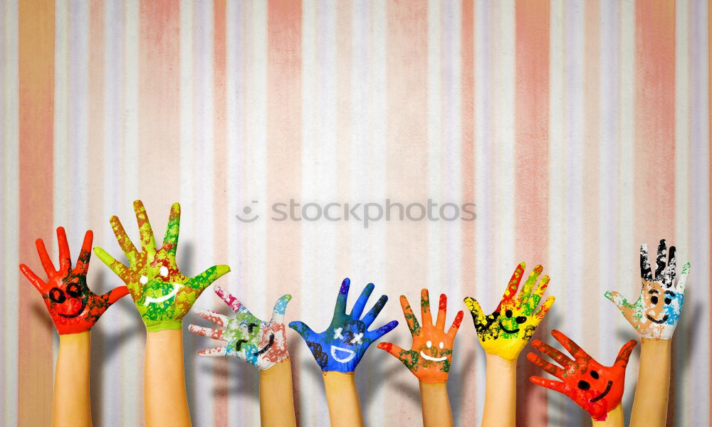 Similar – Two unidentified women wearing gloves