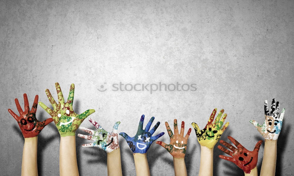 Similar – Two unidentified women wearing gloves