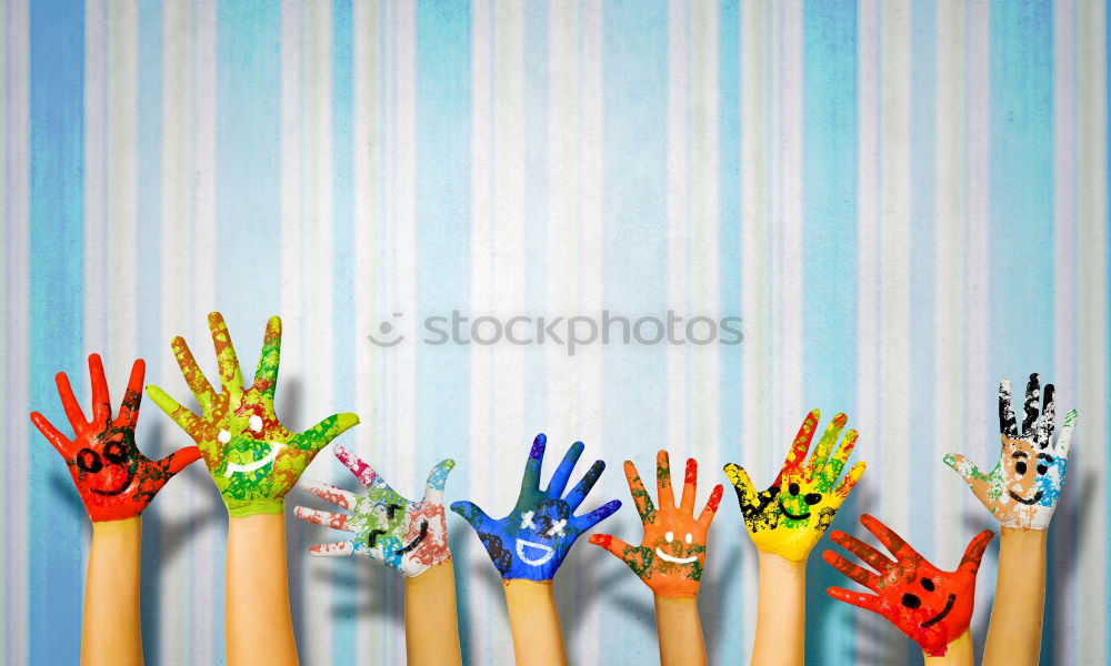 Similar – Two unidentified women wearing gloves