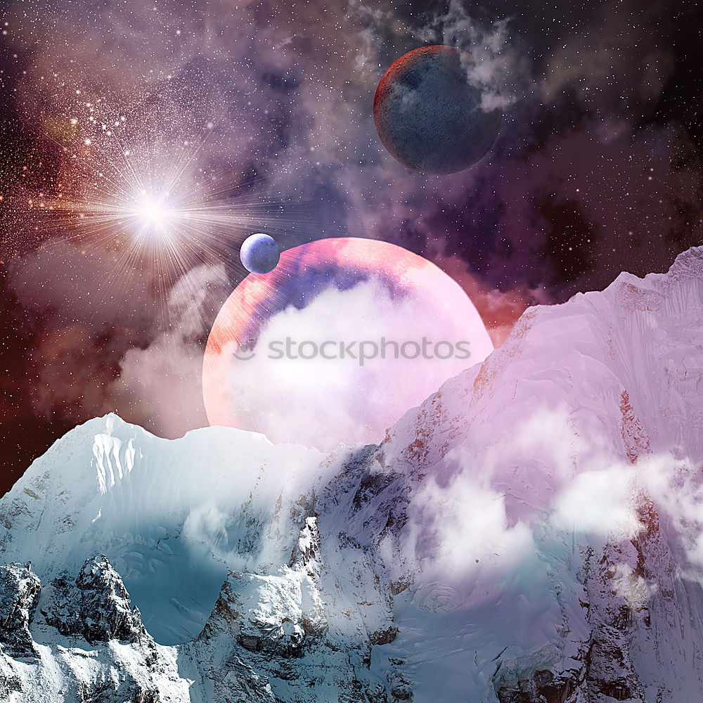 Similar – Image, Stock Photo Alpine fairy tale from the fish eye