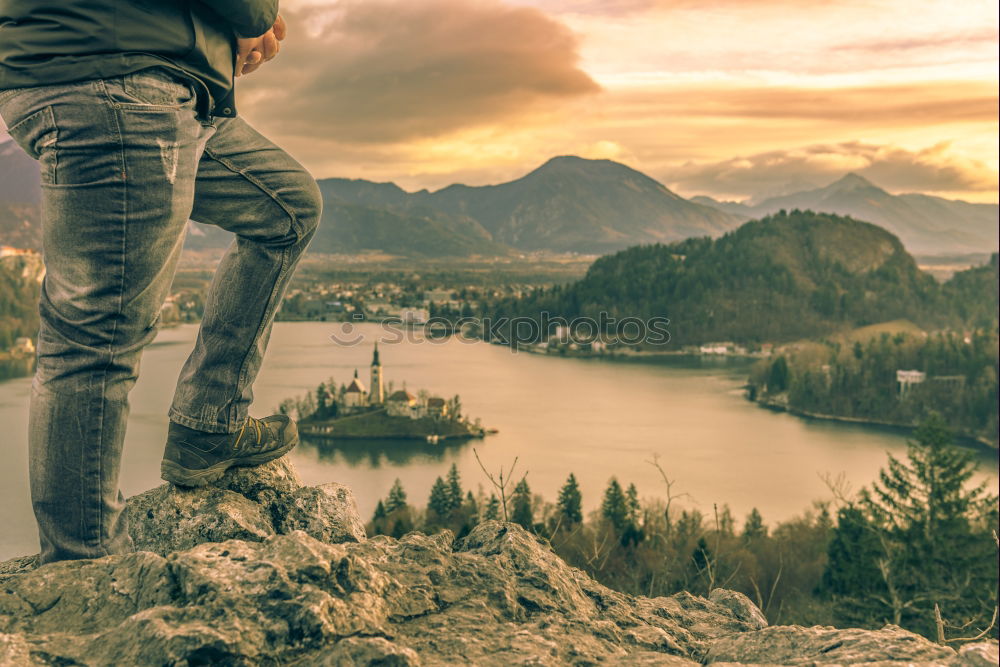 Similar – Image, Stock Photo Sunrise at Trolltunga