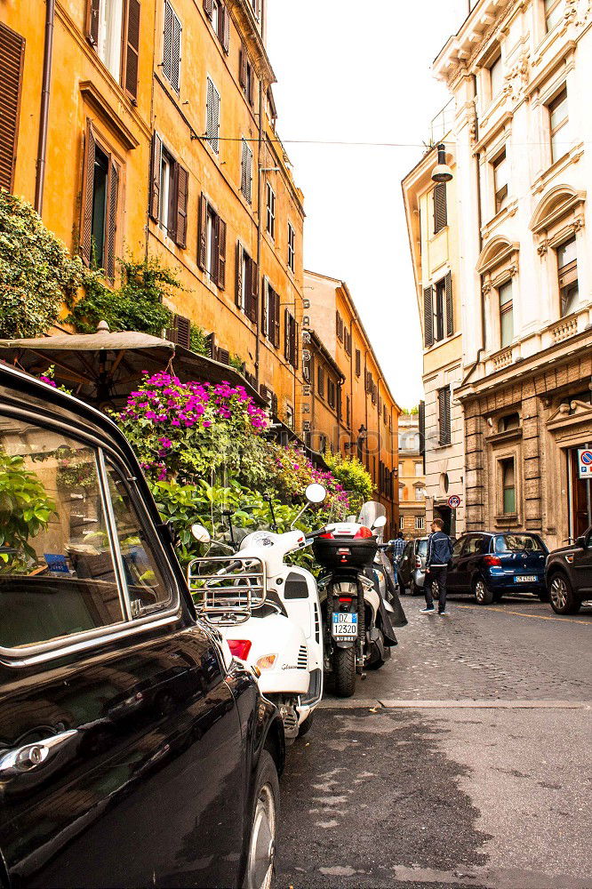 Similar – Beautiful street view of Rome, Italy