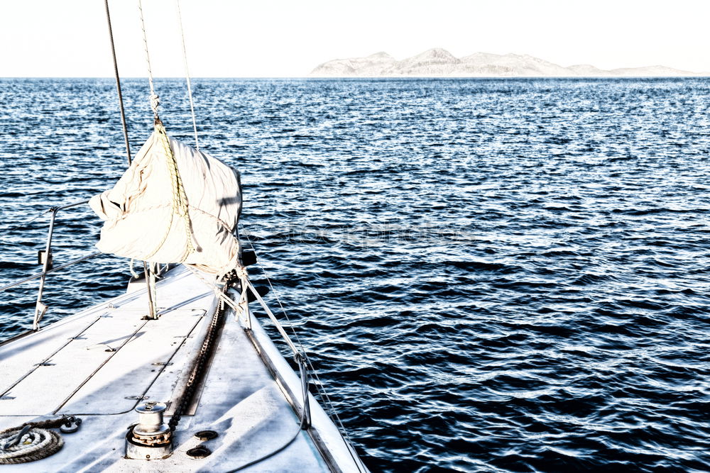 Image, Stock Photo On Santorini telescope with ferries