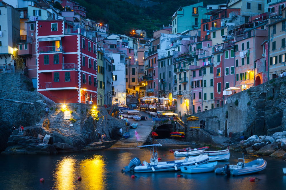 Similar – Riomaggiore at night Cinque Terre Liguria Italy