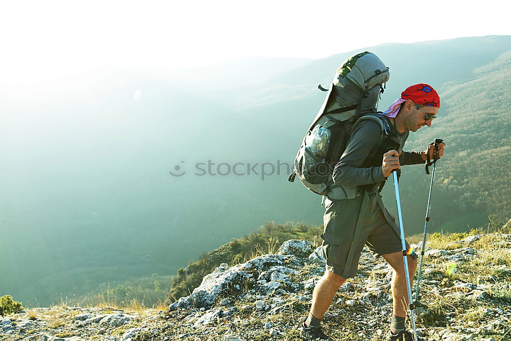 Similar – Image, Stock Photo Seniors hiking Lifestyle