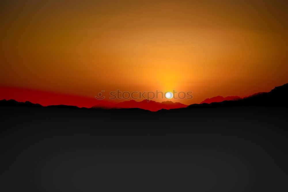 Image, Stock Photo Sunset over the Pfaffenstein