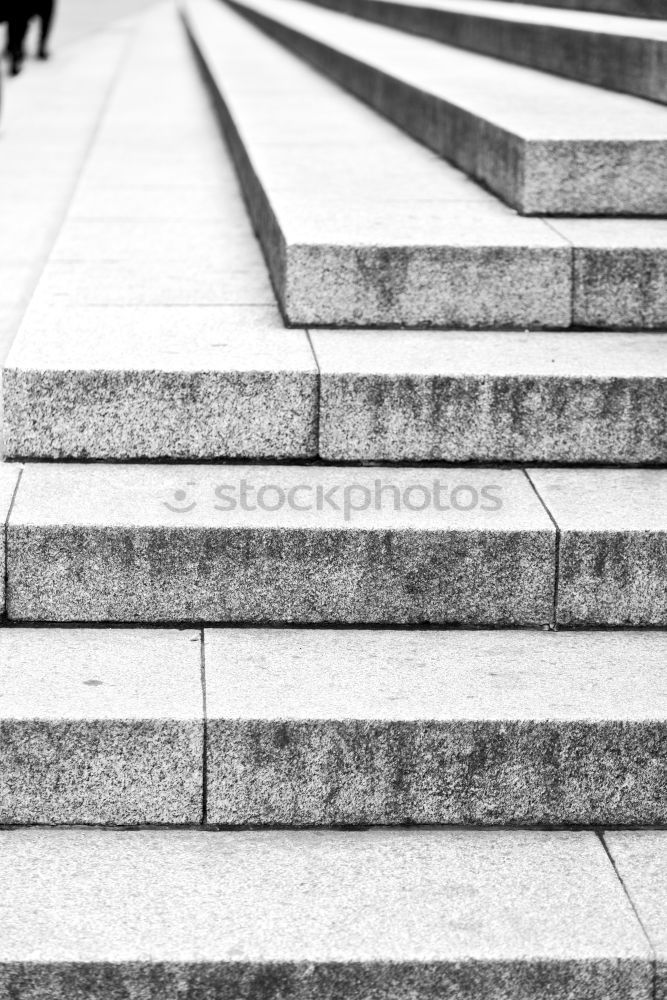 Similar – Image, Stock Photo elegantly dressed lady with black coat, red hat, red scarf and red pumps walks on a large square with concrete and patterned floor