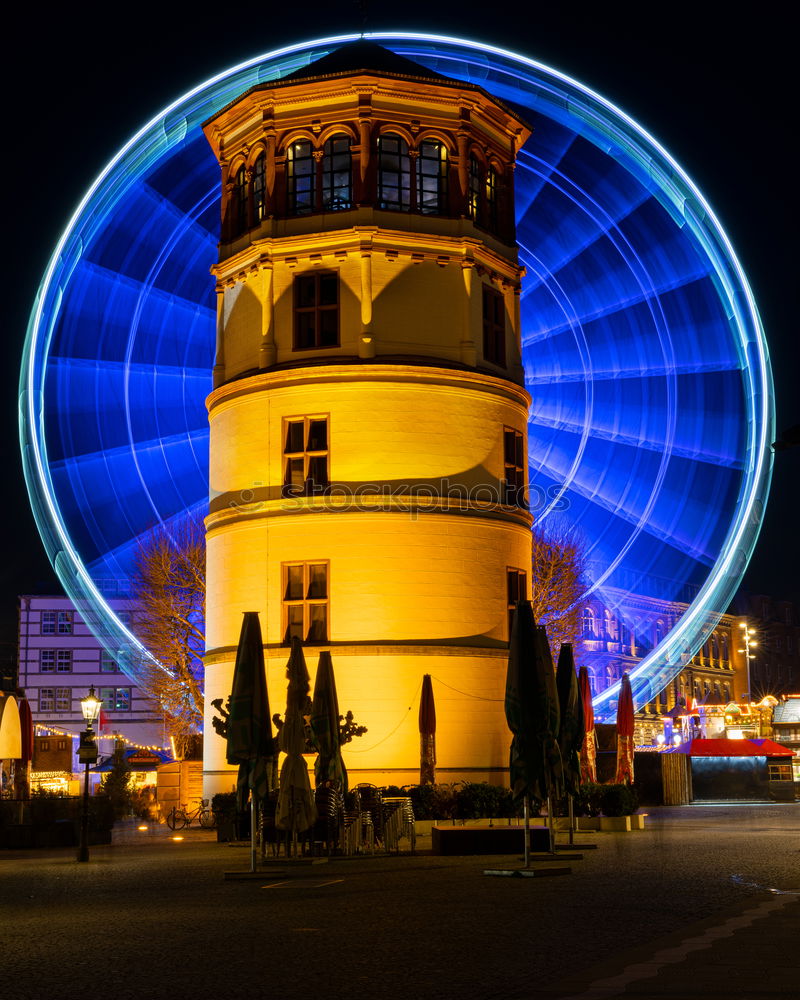 Similar – Image, Stock Photo Karlsruhe Castle with Ferris Wheel at Night