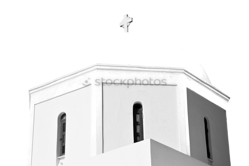 Similar – Image, Stock Photo Typical white and blue Greek church.