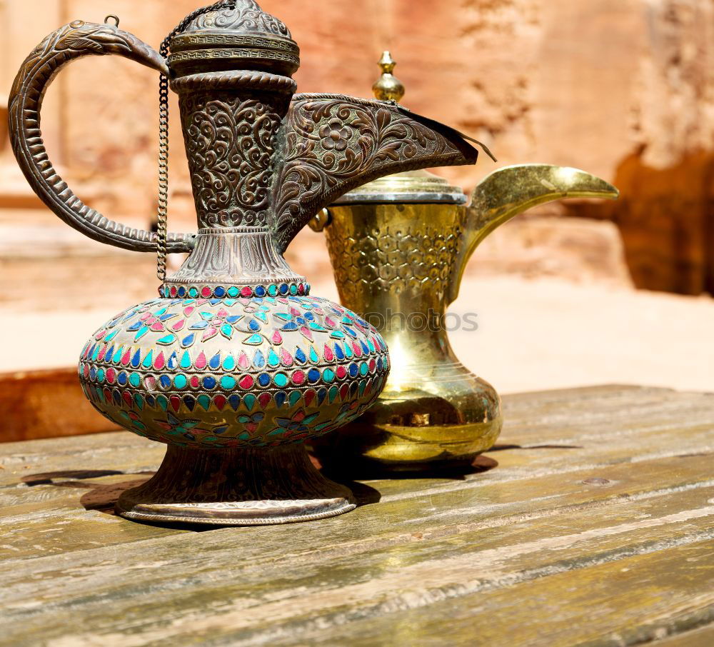 Similar – in the site of petra jordan the traditional coffe