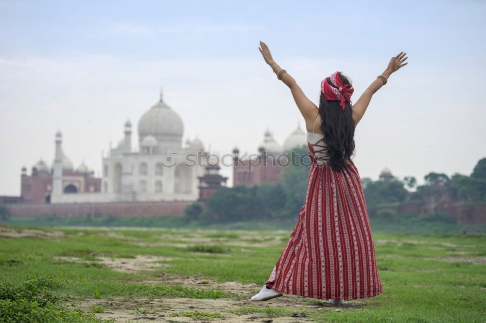 Image, Stock Photo at the Taj Mahal Woman