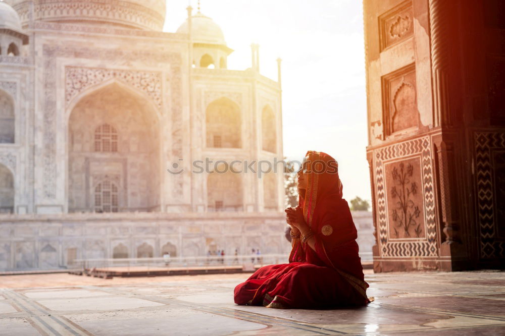 Similar – Image, Stock Photo at the Taj Mahal Woman