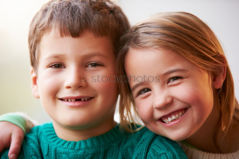 Image, Stock Photo two beautiful sisters playing at home