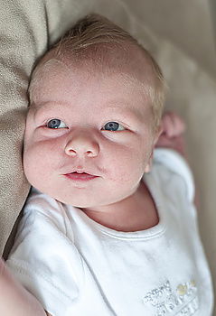 Similar – Image, Stock Photo mom dresses the baby on the bed