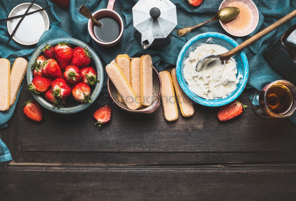 Similar – Image, Stock Photo Muesli, fruit and honey