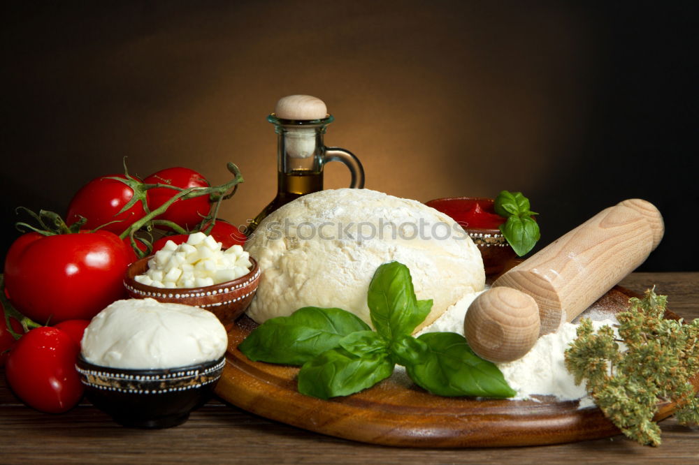 Similar – Image, Stock Photo Italian food ingredients for caprese salad