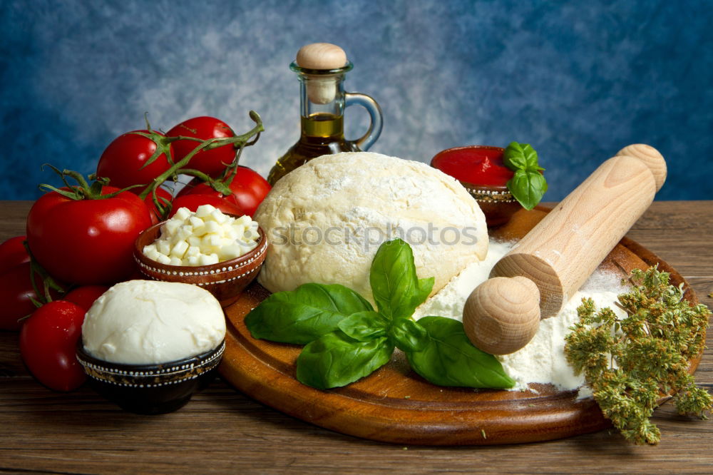 Similar – Image, Stock Photo Italian food ingredients for caprese salad