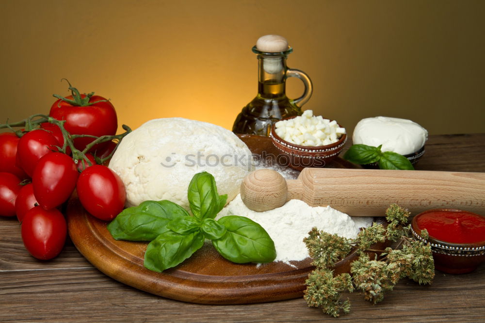 Similar – Image, Stock Photo Italian food ingredients for caprese salad