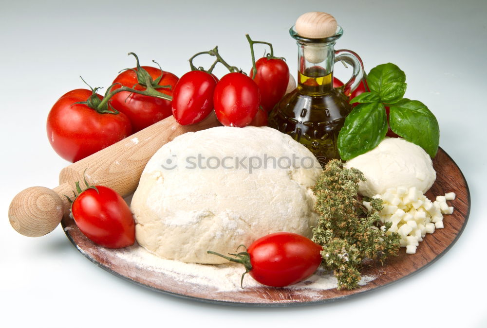 Similar – Image, Stock Photo Italian food ingredients for caprese salad